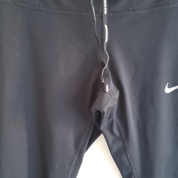 Nike Power Epic Run Compression Black Cropped Leggings Medium - Picture 6 of 12